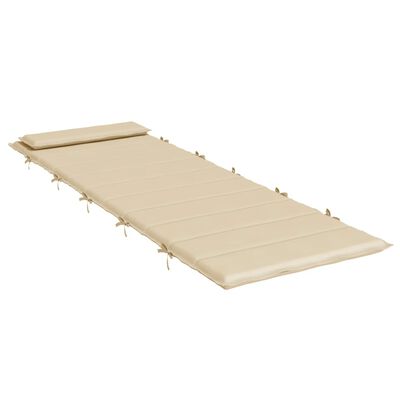 vidaXL Sun Lounger Cushion Beige 180x60x3 cm Oxford Fabric