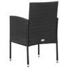 vidaXL 5 Piece Garden Dining Set Black