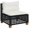 vidaXL 11 Piece Garden Sofa Set with Cushions Black Poly Rattan