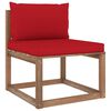 vidaXL 4 Piece Garden Pallet Lounge Set with Cushions Impregnated Pinewood