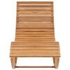vidaXL Rocking Sun Lounger with Cushion Solid Teak Wood