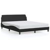 vidaXL Bed Frame "Dover" Black 153x203 cm Queen Faux Leather