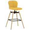 vidaXL Swivel Bar Chairs 2 pcs Yellow Fabric
