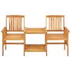 vidaXL Garden Chairs with Tea Table and Cushions Solid Acacia Wood