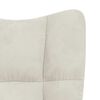 vidaXL Rocking Chair with a Stool Cream White Velvet