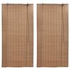 vidaXL Bamboo Roller Blinds 2 pcs Brown 120 x 220 cm