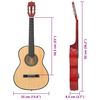 vidaXL Classical Guitar for Beginner and Kid 3/4 36 Basswood