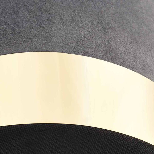 vidaXL Stool Dark Grey and Gold Velvet 28 x 36 cm