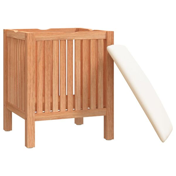 vidaXL Bathroom Stool 40.5x40x52 cm Solid Wood Walnut