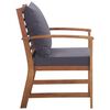 vidaXL 4 Piece Garden Lounge Set with Cushions Solid Acacia Wood