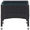 vidaXL Coffee Table Black 60x40x36 cm Poly Rattan