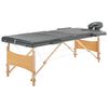 vidaXL Massage Table with 3 Zones Wooden Frame Anthracite 186x68 cm
