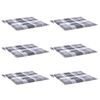 vidaXL Garden Chair Cushions 6 pcs Grey Check Pattern 40x40x4 cm Oxford Fabric
