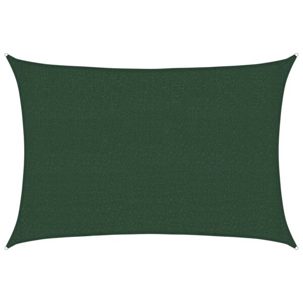 vidaXL Sunshade Sail 160 g/m&sup2; Dark Green 2.5x3.5 m HDPE