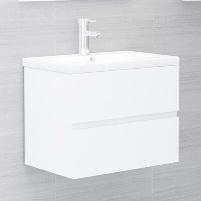 vidaXL Sink Cabinet White 60x38.5x45 cm Engineered Wood