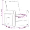 vidaXL Recliner Chair Light Grey Fabric