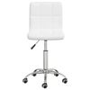 vidaXL Swivel Office Chair White Faux Leather