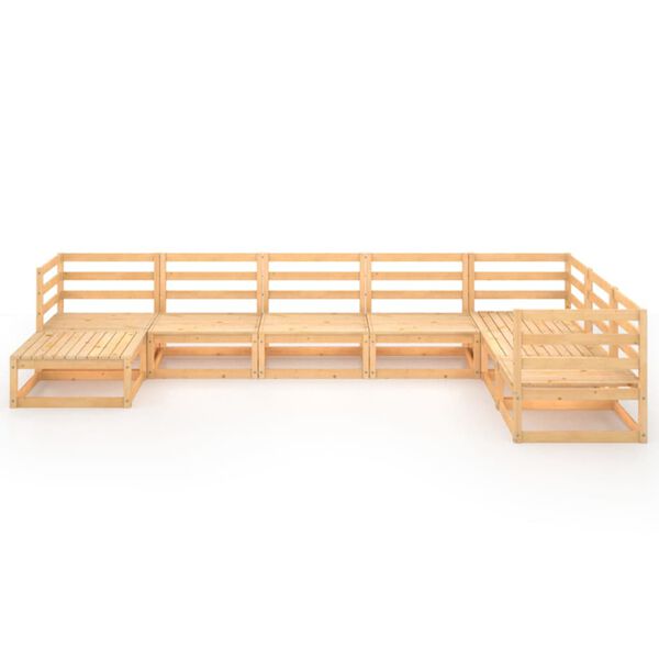 vidaXL 8 Piece Garden Lounge Set Solid Wood Pine