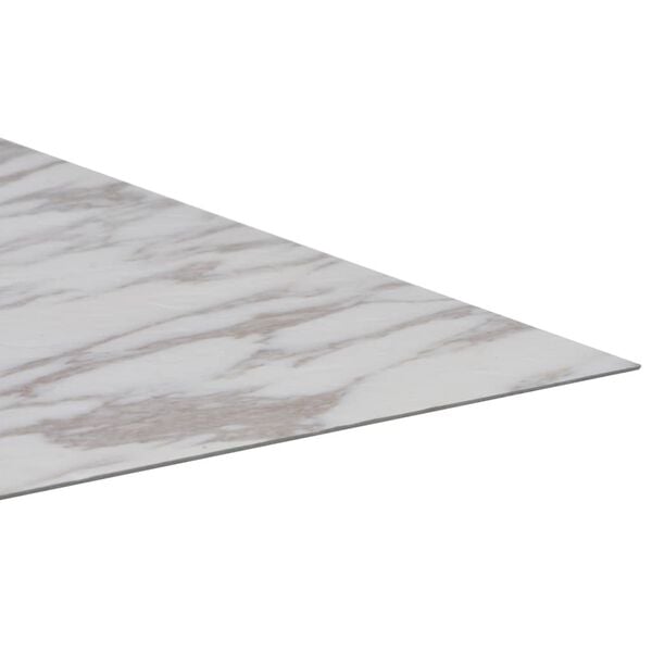 vidaXL Self-adhesive PVC Flooring Planks 5.11 m² White Marble