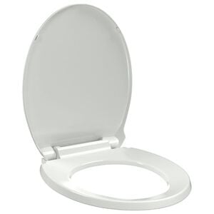 vidaXL Soft-close Toilet Seat White Oval