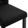 vidaXL Dining Chairs 2 pcs Black Fabric