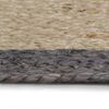 vidaXL Handmade Rug Jute with Dark Grey Border 90 cm