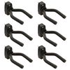 vidaXL Guitar Wall Hangers 6 pcs Black Steel