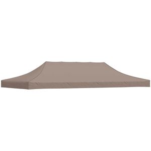 vidaXL Party Tent Roof 6x3 m Taupe 270 g/m&sup2;