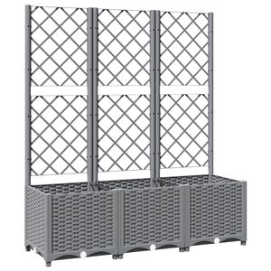 vidaXL Garden Planter Light Grey 120 x 40 x 136 cm