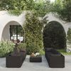 vidaXL 9 Piece Garden Lounge Set with Cushions Poly Rattan Black