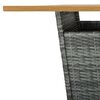 vidaXL 9 Piece Garden Bar Set with Cushions Poly Rattan Grey