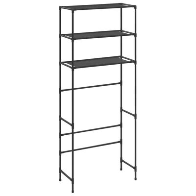 vidaXL 3-Tier Storage Rack over Laundry Machine Black 69x28x169 cm