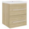 vidaXL Sink Cabinet with Built-in Basin Sonoma Oak Engineered Wood