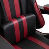 vidaXL Gaming Chair with Footrest Wine Red Faux Leather