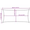 vidaXL Sunshade Sail 160 g/m² Brown 2x3.5 m HDPE
