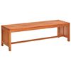 vidaXL Garden Bench 130 cm Solid Eucalyptus Wood
