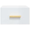vidaXL Wall-mounted Bedside Cabinet High Gloss White 35x35x20 cm