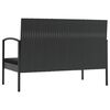 vidaXL 8 Piece Garden Lounge Set with Cushions Poly Rattan Black