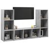 vidaXL | TV Cabinet | 3 pcs 37 x 35 x 107.5 cm