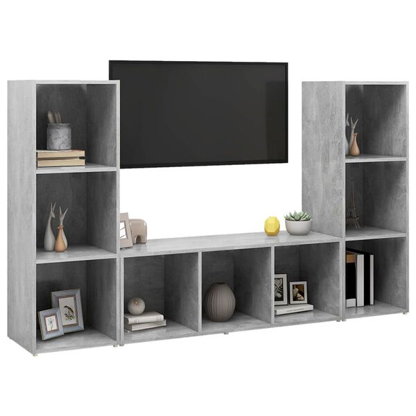 vidaXL | TV Cabinet | 3 pcs 37 x 35 x 107.5 cm