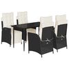 vidaXL Garden Dining Set | Black, Cream White