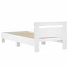 vidaXL Bed Frame without Mattress with Headboard White 90x200 cm