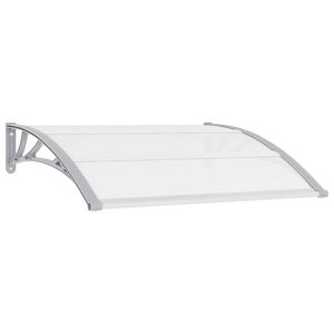 vidaXL Door Canopy | Grey brackets and transparent sheets