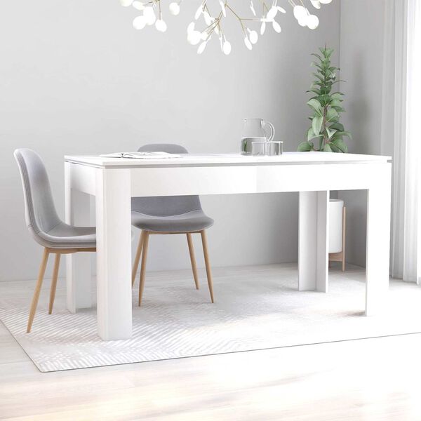 vidaXL Table White Chipboard