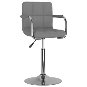 vidaXL Bar Stool Light Grey Fabric