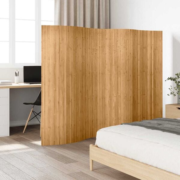vidaXL Room Divider Bamboo Natural Width 250 cm Height 165 cm