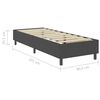 vidaXL Box Spring Bed Frame without Mattress Grey Fabric 80x200 cm