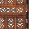 vidaXL Hand carved 5-Panel Room Divider Brown 200x165 cm Solid Mango Wood