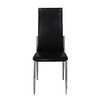vidaXL Dining Chairs 4 pcs Black Faux Leather