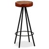 vidaXL Bar Stools 2 pcs Real Leather